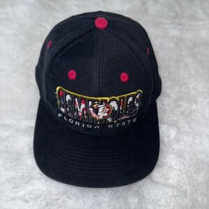 Vintage Florida State Seminoles Hat Black Snapback Drew Pearson FSU SnapBack